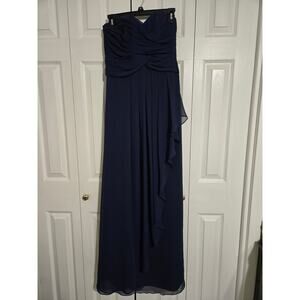 David's bridal size 4 women's navy blue formal dress